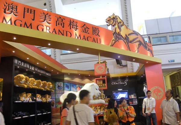 Kişi Ziyaret Mgm Grand Macau Standı Shanghai China Adil Bir — Stok fotoğraf
