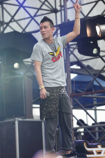 Cantante Pop Hong Kong Edison Chen Actúa Durante Festival Música — Foto de Stock