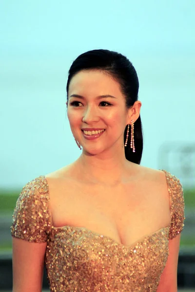 Čínská Herečka Zhang Ziyi Dorazí Čínský Film Media Award Obřad — Stock fotografie