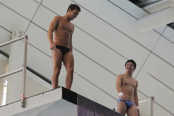 Olympic Nurkowanie Brązowy Medalista Thomas Daley Wielkiej Brytanii Lewo Olympic — Zdjęcie stockowe