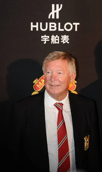 Hlavní Trenér Sir Alex Ferguson Manchesteru United Navštěvuje Módní Přehlídky — Stock fotografie