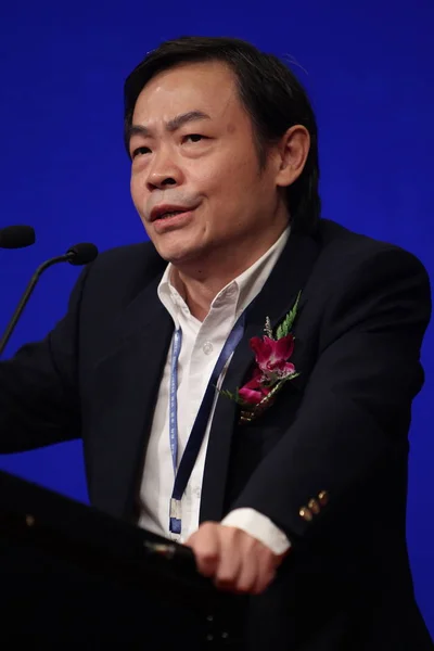 Zhang Yue Président Broad Group Prononce Discours Lors Conférence Mondiale — Photo