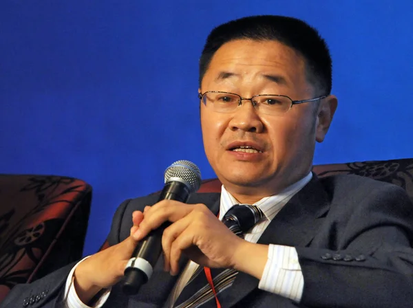 Zhang Yujun Prezident Šanghajské Burzy Cenných Papírů Sse Vystoupí Dílčím — Stock fotografie