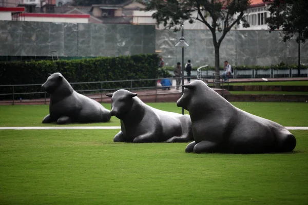 Вид Скульптуру Парке Скульптур Цзинган Шанхае Китай Сентября 2012 Года — стоковое фото