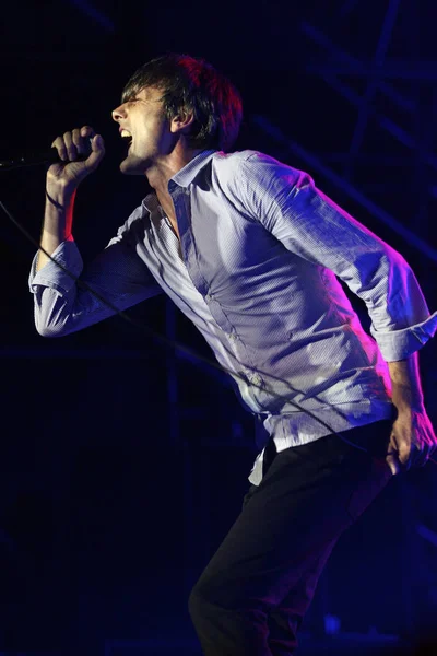 Ngiliz Rock Grubu Süet Seçme Şarkıcı Brett Anderson 2012 Büyük — Stok fotoğraf