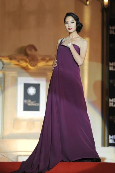 Modelo Actriz Taiwanesa Bianca Bai Asiste Una Ceremonia Para Lanzamiento — Foto de Stock