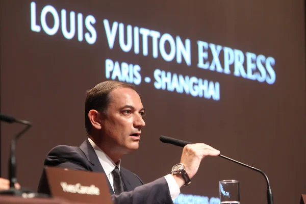 Vice Verkställande Louis Vuitton Christopher Zanardi Landi Talar Presskonferensen För — Stockfoto