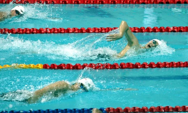 Campeón Olímpico Chino Natación Sun Yang Derecha Compite Final Del — Foto de Stock