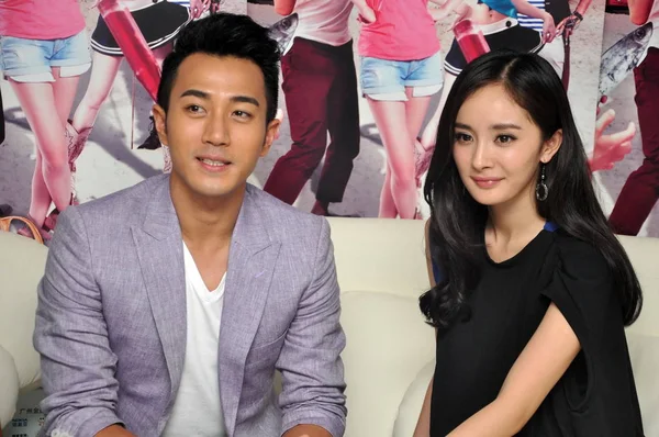 Actor Hong Kong Hawick Lau Actriz China Yang Posan Durante — Foto de Stock