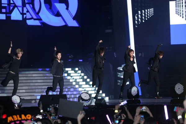 Membros Grupo Pop Sul Coreano Mblaq Apresentam Concerto Pop Festival — Fotografia de Stock