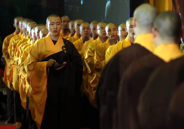 Mnisi Buddyjscy Chiński Uczestniczyć Ceremonii Otwarcia 2012 Kazanie Wymiany Konferencja — Zdjęcie stockowe