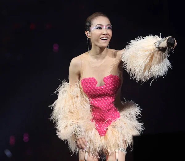 Jolin Tsai 그녀의 상하이 콘서트에에서 2012 상하이 2012 — 스톡 사진