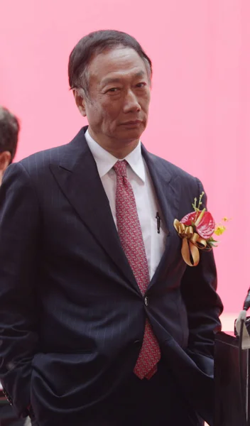 Terry Guo Jefe Foxconn Fotografiado Durante Ceremonia Inauguración Nueva Sede —  Fotos de Stock