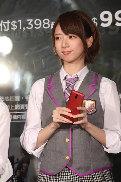 Μέλος Της Ιαπωνικό Είδωλό Nogizaka46 Ομάδα Θέτει Κατά Διάρκεια Μια — Φωτογραφία Αρχείου