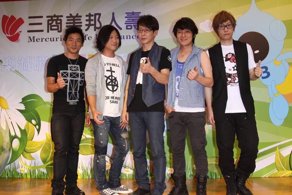 Taiwanese Rockband Mayday Poseren Tijdens Een Promotionele Activiteiten Voor Een — Stockfoto