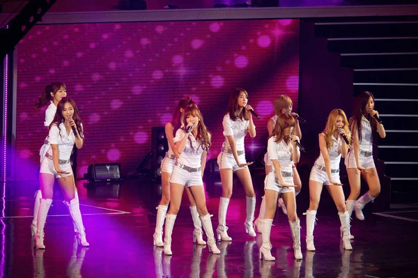 Banda Pop Sul Coreana Girls Generation Apresentam Durante Pop Nation — Fotografia de Stock