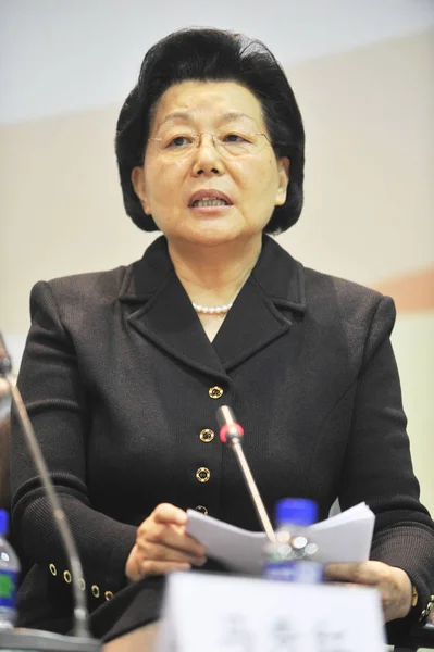 Xiuhong Former Vice Minister Ministry Commerce China Speaks China Investment — Stock Photo, Image