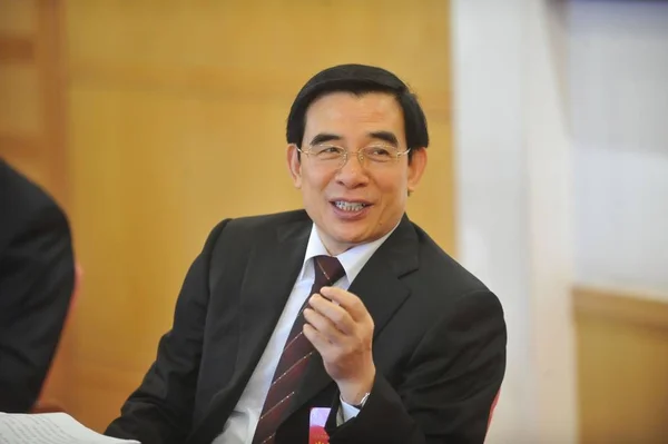 Wang Anshun Alcalde Interino Beijing Habla Durante Una Reunión Beijing —  Fotos de Stock