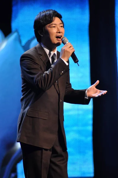 Cantante Taiwanés Fei Ching Actúa Plaza Cultura Shanghái Durante Ceremonia — Foto de Stock