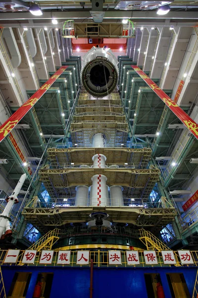 Шенчжоу Шенчжоу Космічний Корабель Даний Час Піднімається Перед Встановленою Довгий — стокове фото