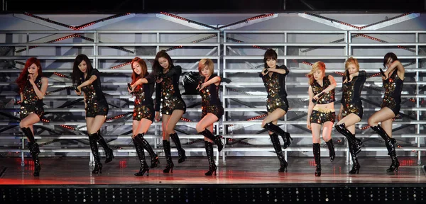 Koreaans Pop Band Meisjes Generation Presteert Tijdens Het Concert Van — Stockfoto