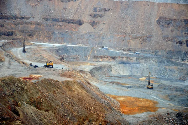 Soubor Pohled Povrchové Dexing Mědi Důl Jiangxi Copper Korporace Dexing — Stock fotografie
