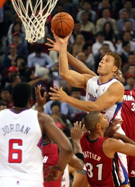 Blake Griffin Los Angeles Clippers Top Jumps Score Miami Heat — Stock Photo, Image