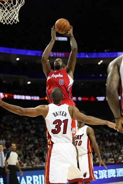 Deandre Jordan Los Angeles Clippers Parte Superior Salta Puntuación Contra — Foto de Stock