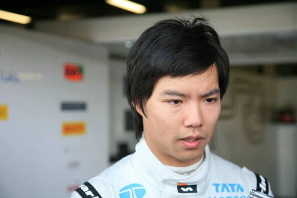 Pilota Cinese Qing Hua Qinghua Dell Hrt Formula One Team — Foto Stock