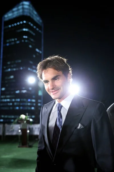 Roger Federer Van Zwitserland Woont Een Promotioneel Evenement Voor 2012 — Stockfoto