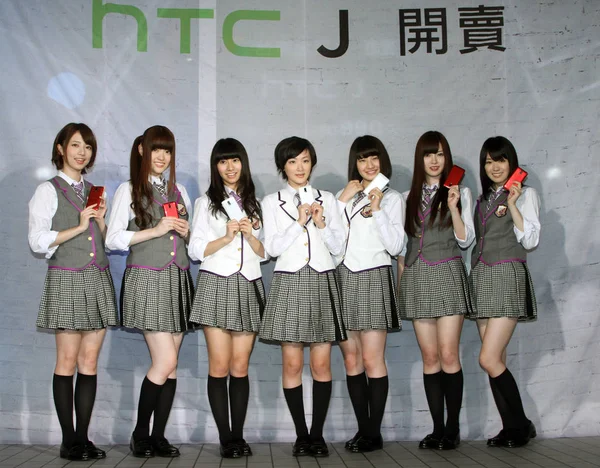 Leden Van Groep Nogizaka46 Van Japanse Idol Poseren Tijdens Een — Stockfoto