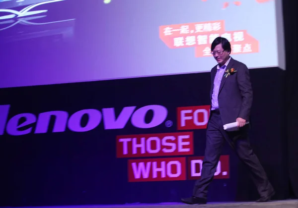 Yang Yuanqing Ceo Van Lenovo Woont Een Lanceringsceremonie Van Lenovo — Stockfoto