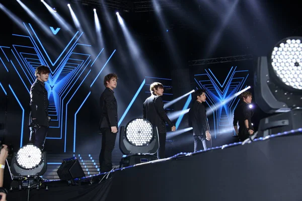 Members South Korean Pop Group Mblaq Perform Pop Festival Music — Stock Photo, Image