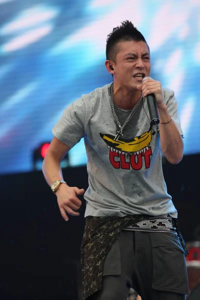 Cantante Pop Hong Kong Edison Chen Esibisce Durante Big Love — Foto Stock