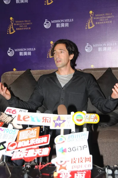 Μας Ηθοποιός Και Ταινία Παραγωγός Adrien Brody Φοιτά Συνέντευξη Τύπου — Φωτογραφία Αρχείου