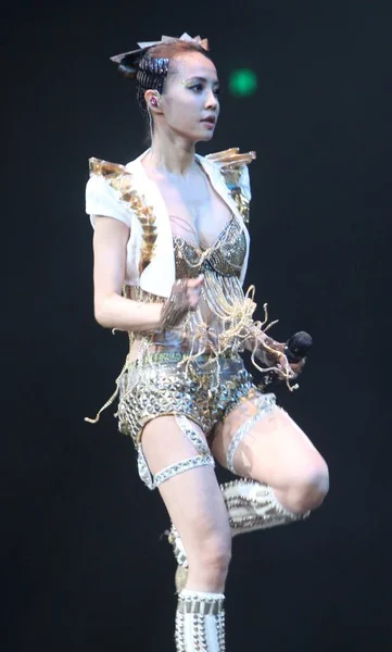 Taiwanees Zangeres Jolin Tsai Presteert Tijdens Haar World Tour Shanghai — Stockfoto