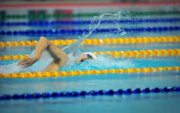 Chinese Olympisch Zwemmen Kampioen Sun Yang Concurreert Finale Van Mens — Stockfoto