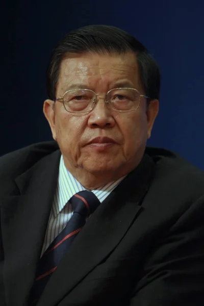 Long Yongtu Secretário Geral Fórum Boao Para Ásia Ouve Durante — Fotografia de Stock