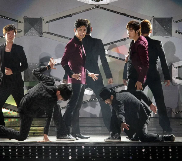 Banda Coreana Tvxq Apresenta Durante Concerto Town Live World Tour — Fotografia de Stock