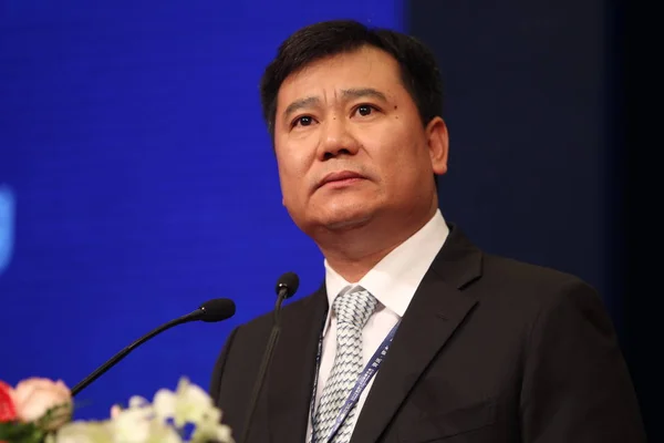 Zhang Jindong Presidente Suning Appliance Ltd Faz Discurso Durante Conferência — Fotografia de Stock