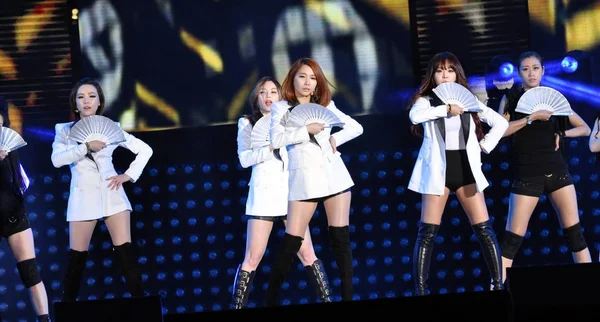 Banda Sul Coreana Brown Eyed Girls Apresenta Durante Concerto Para — Fotografia de Stock