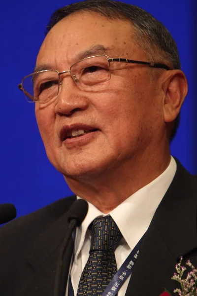 Liou Chuanzhi Předseda Prezident Společnosti Legend Holdings Vydává Řeč Během — Stock fotografie