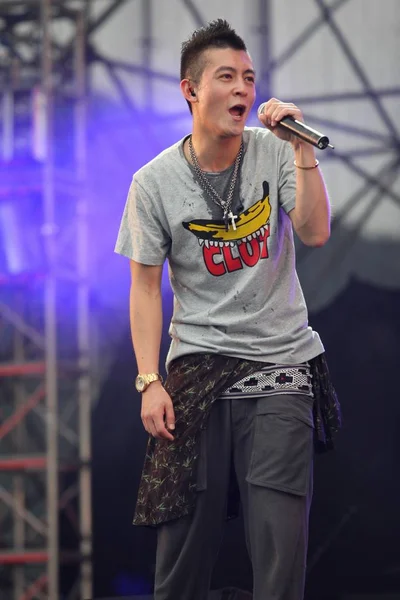 Cantante Pop Hong Kong Edison Chen Esibisce Durante Big Love — Foto Stock