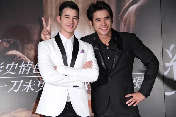 Thai Actors New Real Name Wongsakorn Poramathakorn Right Mario Maurer — 图库照片