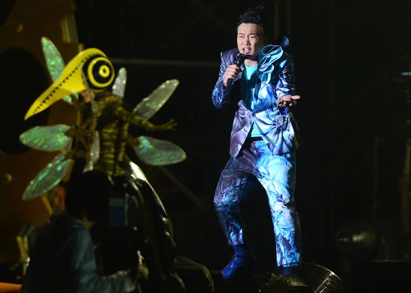 Cantante Hong Kong Eason Chan Realiza Durante Concierto Duo Partii — Foto de Stock