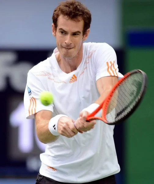 Andy Murray Gran Bretaña Devuelve Una Oportunidad Contra Radek Stepanek — Foto de Stock