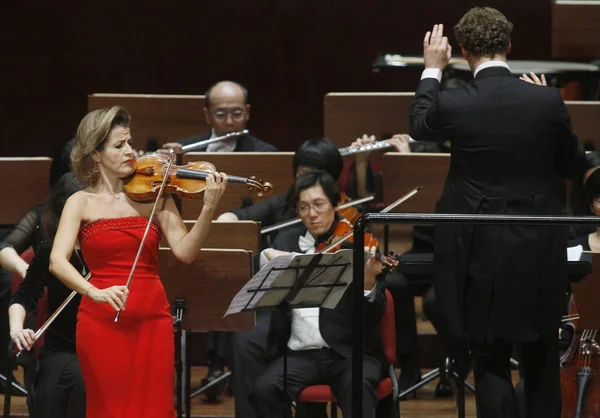 Den Tyske Violinisten Anne Sophie Mutter Uppträder Sin Konsert Taipei — Stockfoto