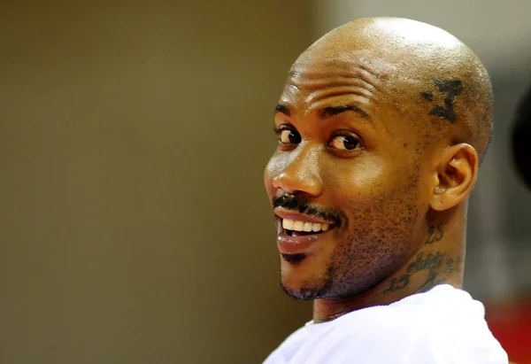 Amerikanischer Basketballspieler Stephon Marbury Von Den Beijing Ducks Während Einer — Stockfoto