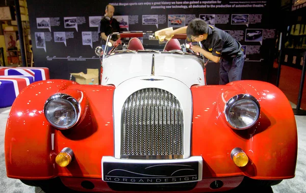 Vista Nuevo Coche Fabricado Por Marca Automóviles Británica Lujo Morgan —  Fotos de Stock