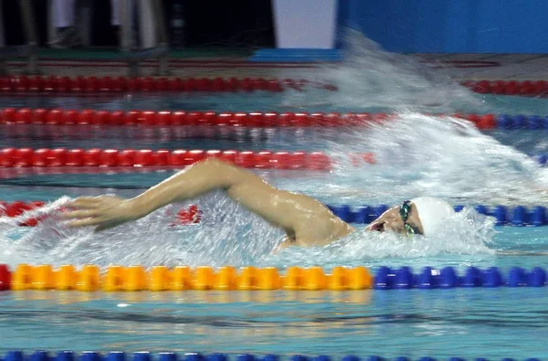 Číňan Olympijských Plaveckých Mistr Sun Jang Soutěží Finále Pánská 400M — Stock fotografie